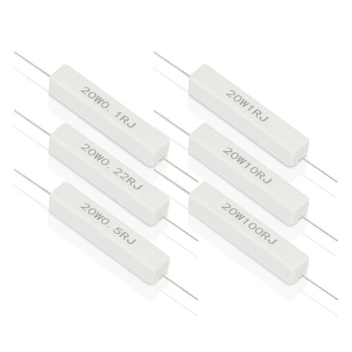 20W Ceramic Cement Resistor 0.1Ohm Horizontal Resistor